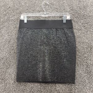 Stoosh Small Black Stretch Sparkle Midi Skirt